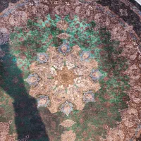 فرشینه گرد قطر یک ، ترک اصل|گلیم، جاجیم، گبه|قوچان, |دیوار