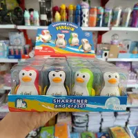 لوازم تحریر / پاک کن تراش مخزن دار طرح پنگوئن