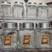 جا ادویه شیشه ای و استند