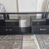 میز تلویزیون چوبی ام دی اف مشکی سالم