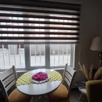 پرده زبرا در حد نو قد ۱۸۰ عرض ۲۲۰ و ۱۴۴ سانت