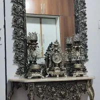 اینه شمعدان طرح برنز نو و بدون ایراد