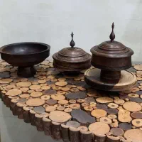 ظروف و سرویس های چوبی دستساز مناسب جهیزیه و کادو|صنایع دستی و سایر لوازم تزئینی|یزد, |دیوار