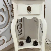 میز تلفن و خاطره چوبی کشو دار زیبا