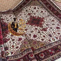 فرش جفت۶متر قبا حاشیه عنابی آذرشهر(اقساطبدون بهره)
