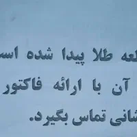 یک قطعه طلا و مدارک پارک امام علی  پیدا شده