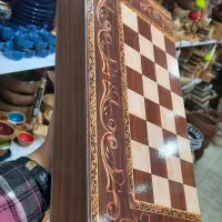 تخته نرد و مهره شطرنج چوبی