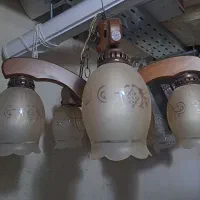 لوستر چوبی ۴ شعله