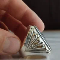 انگشتر نقره  سنگ شجر کلکسیونی|جواهرات|یزد, |دیوار