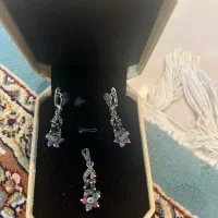 نیم ست نقره سیاه قلم|جواهرات|مشهد, الهیه|دیوار