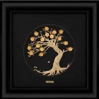 تابلو طبیعت با ورق‌ طلا ۲۴ عیار