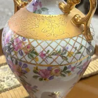 گلدان لمونژ و شکلات خوری قدیمی آنتیک و چینی