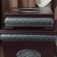 جا دستمال کاغذی سطل آشغال چوبی