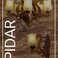 تولید و پخش لوستر چوبی سپیدار|لوستر و چراغ آویز|خاوران, |دیوار