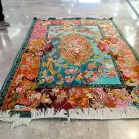 یک جفت فرش دستباف نقش شکارگاهی