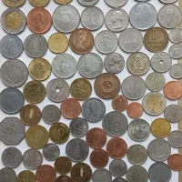 ۱۰۰ عدد سکه خارجی مختلف و بدون تکرار