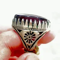 دوتا انگشتر عقیق با عیار بالا نقره