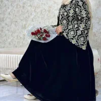 انواع مانتو مخمل سوزن دوزی مانتو جواهر دوزی و عبا|لباس|سنندج, |دیوار