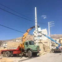 جرثقیل کفی تک و بالابر سبددار خاور نیسان|خدمات حمل و نقل|یاسوج, |دیوار