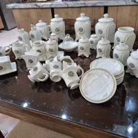 سرویس پا سماوری یا (صبحانه خوری)|ظروف سرو و پذیرایی|رودهن, |دیوار