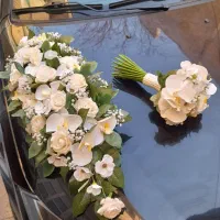 ۲تومن گل آرایی ماشین عروس/دسته گل عروس