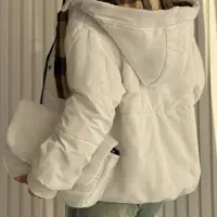 کاپشن پفکی به همراه کیف