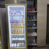 یخچال تک درب استیل طلایی 65سانتی