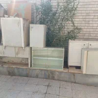 کابینت فلزی ۶ تکه با دو عدد سینک و آبچکان