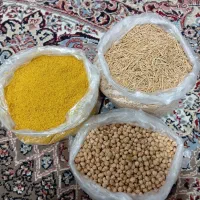 رشته پلویی ، بلغوشیر گوسفندی ، نخود دیمه