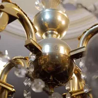 لوستر قدیمی برنز اصل|لوستر و چراغ آویز|تبریز, |دیوار