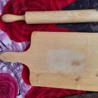 تخته گوشت چوب گردو و وردنه چوبی