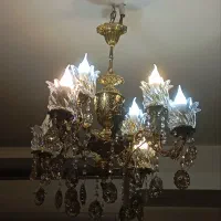 دو عدد لوستر برنز با دیوار کوب