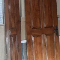 درب دولنگه چوب راش محکم و قدیمی
