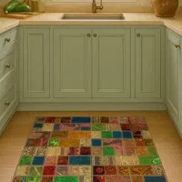 فرش دستباف تکه دوزی مدرن چرم دوزی  متری ۲  تومن