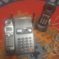 تلفن پاناسونیک دو گوشی در حد نو|تلفن رومیزی|کیش, |دیوار