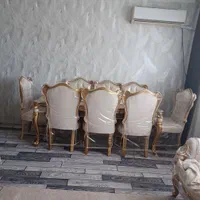 مبل سلطنتی و میز ناهارخوری چوب طبیعی|مبلمان خانگی و میز عسلی|سهند, |دیوار