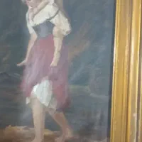 نقاشی رنگ روغن کهنه قدیمی