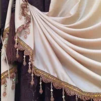 کناره پرده جفت به همراه گوشواره هاش|پرده، رانر، رومیزی|نجف‌آباد, سعدی|دیوار