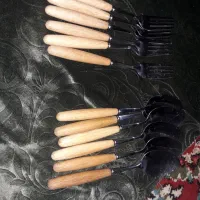 قاشق چنگال دسته چوبی|ظروف سرو و پذیرایی|تهران, یافتآباد|دیوار