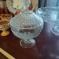 ظروف کریستال شامل شکلات خوری و میوه خوری بزرگ