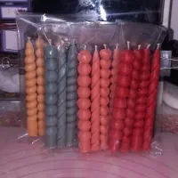 شمع قلمی پک ۴ عددی طرح دار|صنایع دستی و سایر لوازم تزئینی|بندرعباس, |دیوار