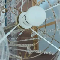 آباژور آبشاری طلایی|چراغ خواب و آباژور|قم, باسکول|دیوار