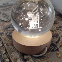 چراغ خواب گوی کریستالی طرح شازده کوچولو