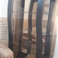 بوفه چوبی ، ویترین شیشه ای آیینه دار