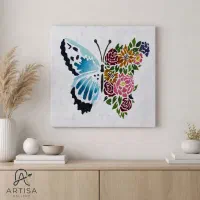 تابلو دکوراتیو دست‌ساز «پروانه مخملی»