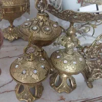 سه عدد قندان برنز قدیمی