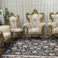 فروش مبل سلطنتی درحد نو ۹نفره قیمت۵۵تومن|مبلمان خانگی و میز عسلی|آران و بیدگل, |دیوار