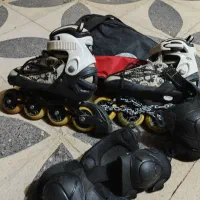 اسکیت با وسیله های امنیتی (زانو بند و آرنج بند)|دوچرخه، اسکیت، اسکوتر|شیراز, کوشک میدان|دیوار