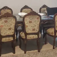 فروش میز ناهار خوری هشت نفره چوب گردو