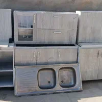 کابینت فلزی در ام دی اف به همراه سینک و آبچکان